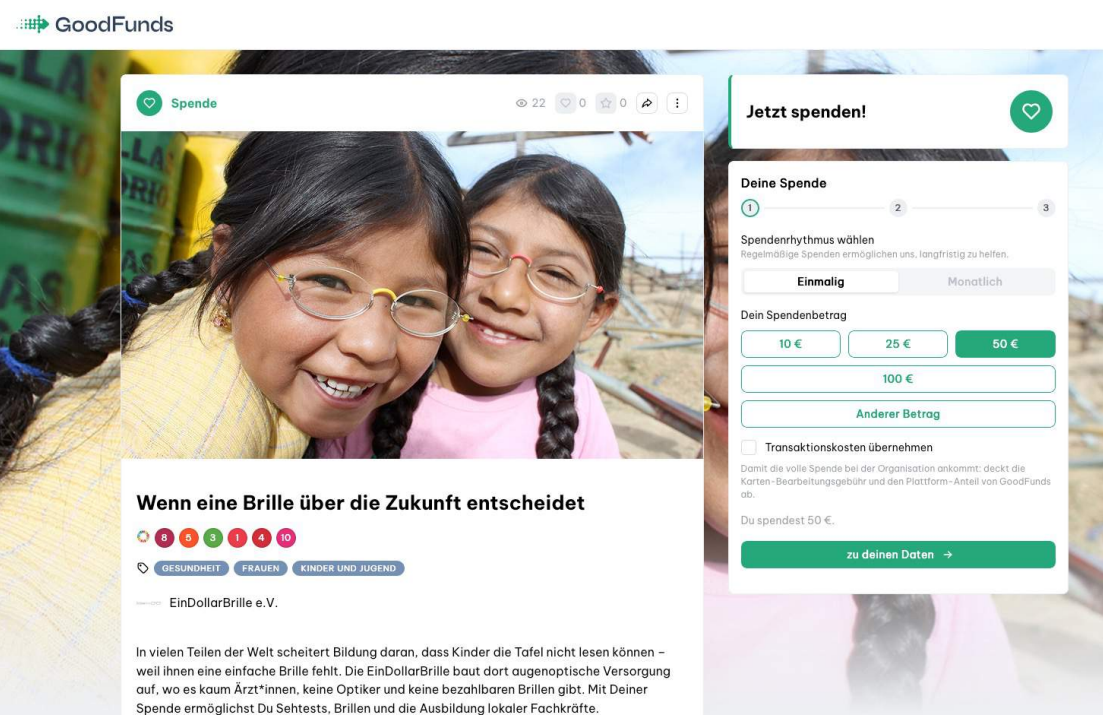 Spenden & Aktionen sammeln